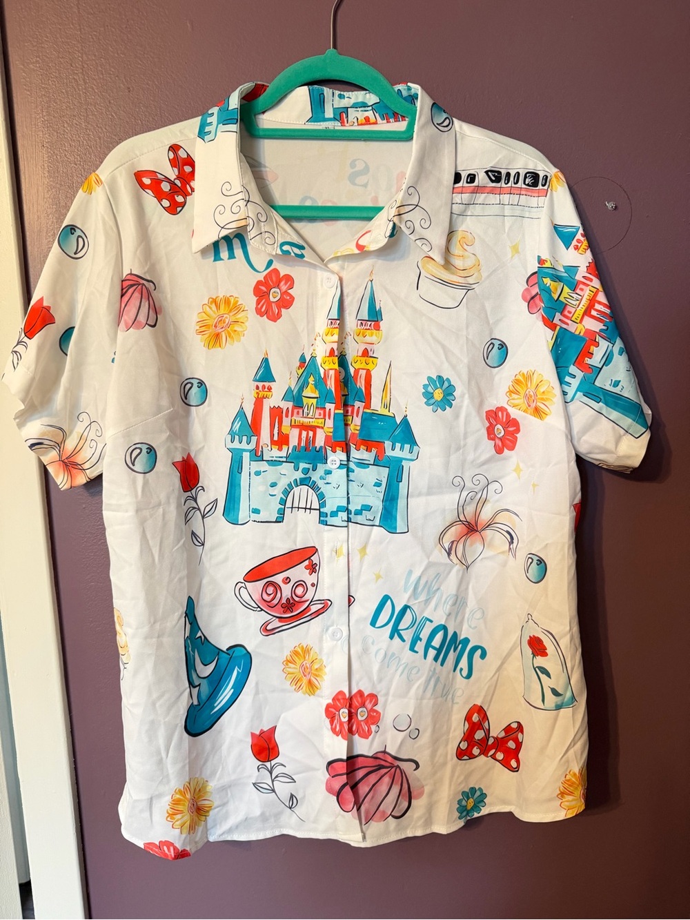 Disney Print Button-Up Shirt